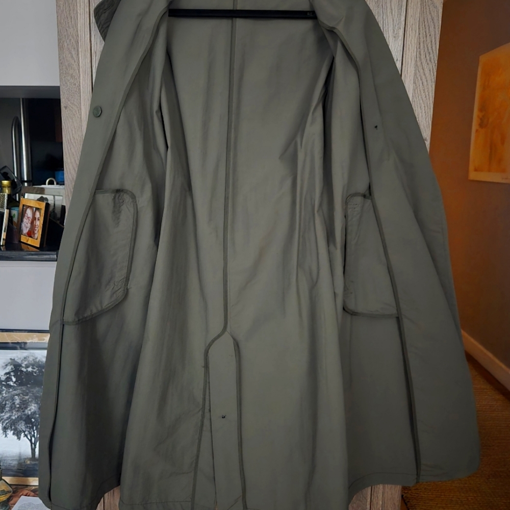 ZARA ARMY GREEN BELTED TRENCH COAT - Picture 6 of 9